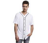 Urban Classics Homme Baseball Mesh Jersey T shirt, Multicolore - Mehrfarbig (Wht/Blk 224), L EU