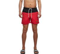 Urban Classics Homme Block Shorts de bain, Blk/Red, L EU