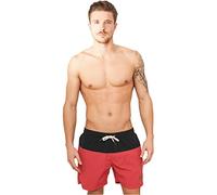 Urban Classics Homme Block Swim Shorts de bain, Blk/Red, 3XL EU