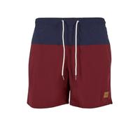 Urban Classics Short de bain Block Homme bleu marine/Bourgogne XXL EU