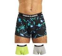 Urban Classics Homme Boxer Short 3 Cale on boxeur, Island Aop + Citron Vert Gris., M EU