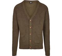 Urban Classics Homme Cardigan Boxy Sweatshirts, Olive, L