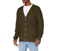 Urban Classics Homme Cardigan Boxy Sweatshirts, Olive, S
