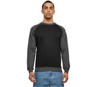 Urban Classics Homme Col Ras du Cou Raglan 2 Tons Sweat shirt, Multicolore (Blk/Cha 445), S EU