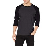 Urban Classics Homme Contrast 3/4 Sleeve Raglan Tee T shirt, Multicolore (Cha/Blk 314), M EU