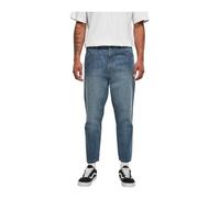 Urban Classics Homme Cropped Tapered Jeans, Bleu Foncé, 34 EU