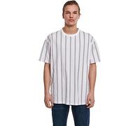 Urban Classics Homme Heavy Oversized Aop Stripe Tee T-Shirt, Blanc (White/Navy 01289), M