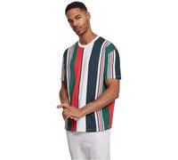 Urban Classics Homme Heavy Oversized Big Aop Stripe Tee T Shirt, Multicolore (Wht/Nvy 00392), L EU