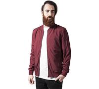 Urban Classics Homme Veste Bomber, Polyester, Rouge (Burgundy), M