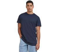 Urban Classics Homme Manches Courtes Ourlet Arrondi Col Rond Basique Streetwear Minimaliste 100 Pour cent Coton Jersey, Color Navy, M
