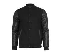 Urban Classics Homme Oldschool College Tb201 Slim Fit Jacket, Noir (Blk/Blk 00017), L EU
