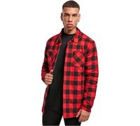 Urban Classics Chemise flanelle rembourrée à carreaux Noir/Rouge Taille S Homme