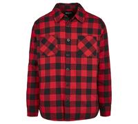 Urban Classics Homme Padded Check Flannel Shirt Chemise,noir/rouge,S
