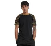 Urban Classics Homme Raglan Contrast Tee T Shirt, Multicolore (Blk/Woodcamo 565), S Uk
