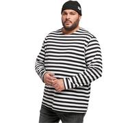 Urban Classics Homme Regular Stripe Ls T-shirt, Blanc/Noir, S EU