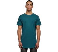 Urban Classics Homme Shaped Long Tee Manches Courtes Ourlet Arrondi Col Rond Basique Streetwear Minimaliste 100 Coton Jersey, Turquoise (Teal 1143), M EU