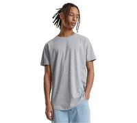 Urban Classics Homme Shaped Long Tee Manches Courtes Ourlet Arrondi Col Rond Basique Streetwear Minimaliste 100 Coton Jersey, Gris (Grey 111), M EU