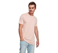 Urban Classics Homme Shaped Long Tee Manches Courtes Ourlet Arrondi Col Rond Basique Streetwear Minimaliste 100% Coton Jersey, Rose (Light 838), M