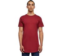 Urban Classics Homme Shaped Long Tee Manches Courtes Ourlet Arrondi Col Rond Basique Streetwear Minimaliste 100 Coton Jersey, Rouge (Burgundy 606), S EU