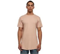 Urban Classics Homme Shaped Long Tee Manches Courtes Ourlet Arrondi Col Rond Basique Streetwear Minimaliste 100 Coton Jersey, Rose (Light Rose 838), S EU