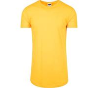 Urban Classics Homme Shaped Long Tee Manches Courtes Ourlet Arrondi Col Rond Basique Streetwear Minimaliste 100 Coton Jersey, Jaune (Chrome Yellow 1148), S EU