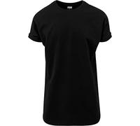 Urban Classics T-shirt Shaped Turnup Homme coupe longue manches retroussées Noir L