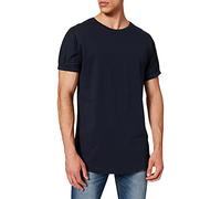 Urban Classics Homme Shaped Turnup URBAN CLASSICS T Shirt pour Homme Long avec Manches retrouss es Turn Up Tee Coupe Longue Manches, Bleu Marine, M EU