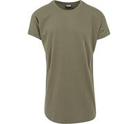 Urban Classics Homme Shaped Turnup URBAN CLASSICS T Shirt pour Homme Long avec Manches retrouss es Turn Up Tee Coupe Longue Manches, Vert (Olive 176), L EU