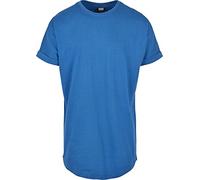 Urban Classics Homme Shaped Turnup URBAN CLASSICS T Shirt pour Homme Long avec Manches retrouss es Turn Up Tee Coupe Longue Manches, Bleu Sportif, M EU