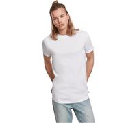 Urban Classics Homme Short Shaped Turn Up Tee T Shirt, Blanc (White 00220), L EU