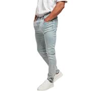 Urban Classics Homme Slim Fit Zip Jeans Pantalons ,Délavé Léger.,31W / 34L