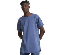 Urban Classics T-shirt forme longue Turnup Bleu Taille S