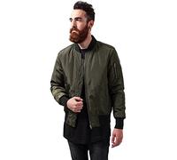 Urban Classics Homme Veste Bomber Bicolore ContrastÃƒ©e Blouson, Darkolive/Black, L EU