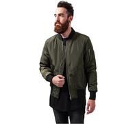 Urban Classics Homme Veste Bomber Bicolore Contrastée Blouson, Darkolive/Black, S EU