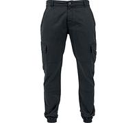 Urban Classics Homme Washed Cargo Twill Jogging Pantalon, Noir - Noir (7), L EU