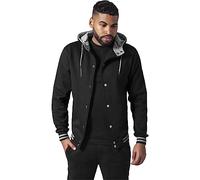 Urban Classics Hooded College Sweatjacket Veste de Sport Homme, Noir, XXL