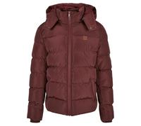 Urban Classics Hooded Puffer Jacket with Quilted Interior Veste, Cerise, XXXL Homme