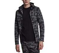 Urban Classics Interlock Camo Zip Jacket Sweatshirt à Capuche, Multicolore (Camouflage Foncé 784), S Homme