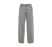 Jean Femme Taille Mi-Haute Style Années 90 Lavage Délavé Bleu Clair Taille 31