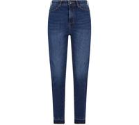Urban Classics Jean skinny femme TB6865 Taille haute ourlet ouvert Bleu foncé délavé 29