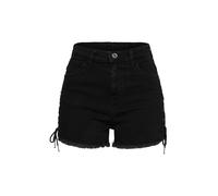 Urban Classics Short en jean lacé taille haute femme sexy Noir 29 98% coton, 2% élasthanne