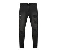 Jeans slim Urban Classics Heavy Destroyed Noir 38x32