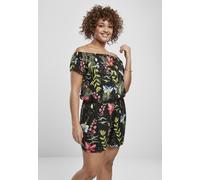 Urban Classics Jumpsu pour femmesit Ladies AOP Off Shoulder Short Jumpsuit Black Flower XS
