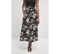 Urban Classics Jupe femme Ladies Viscose Midi Skirt Black Tropical S