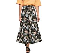 Urban Classics Jupe Midi en Viscose pour Femme, Black Tropical, 4XL