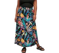 Urban Classics Jupe Midi en Viscose pour Femme, blackfruity