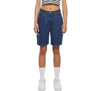 Urban Classics Ladies 90‘s Bermuda, Shorts Femme, Mid Indigo Washed,