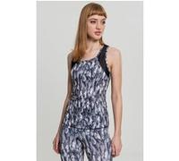 Urban Classics Ladies Active Graphic Top Grey Taille: L | Débardeurs Outlet | Femme | Gris