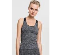 Urban Classics Ladies Active Melange Trainings Top T-Shirt de Sport, Multicolore (Charbon/Blanc/Noir 1177), L Femme