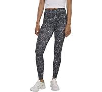 Urban Classics Ladies AOP Leggings, Noir/Blanc, L Mince Femme